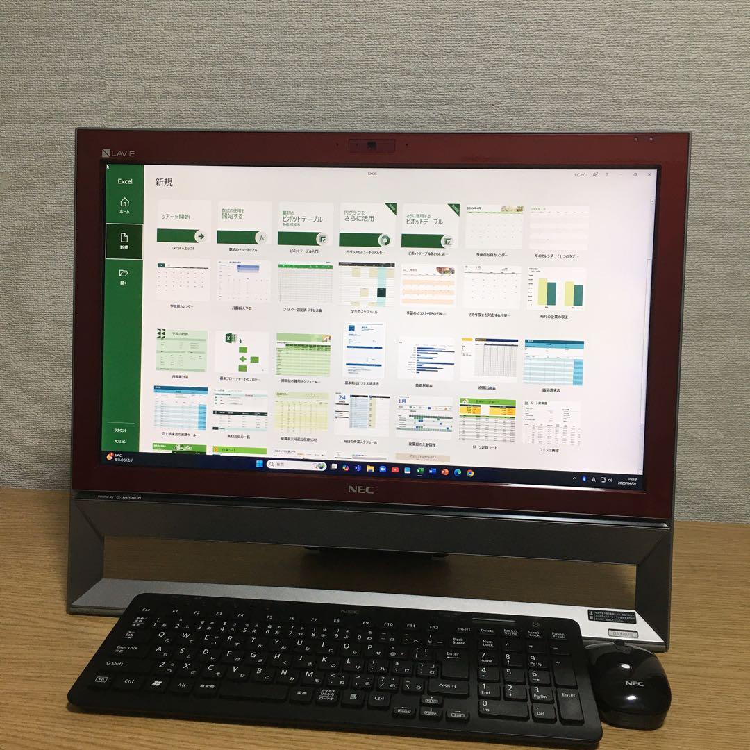 NEC 一体型 デスクトップ Win11 新品SSD搭載 地デジ カメラ 取説