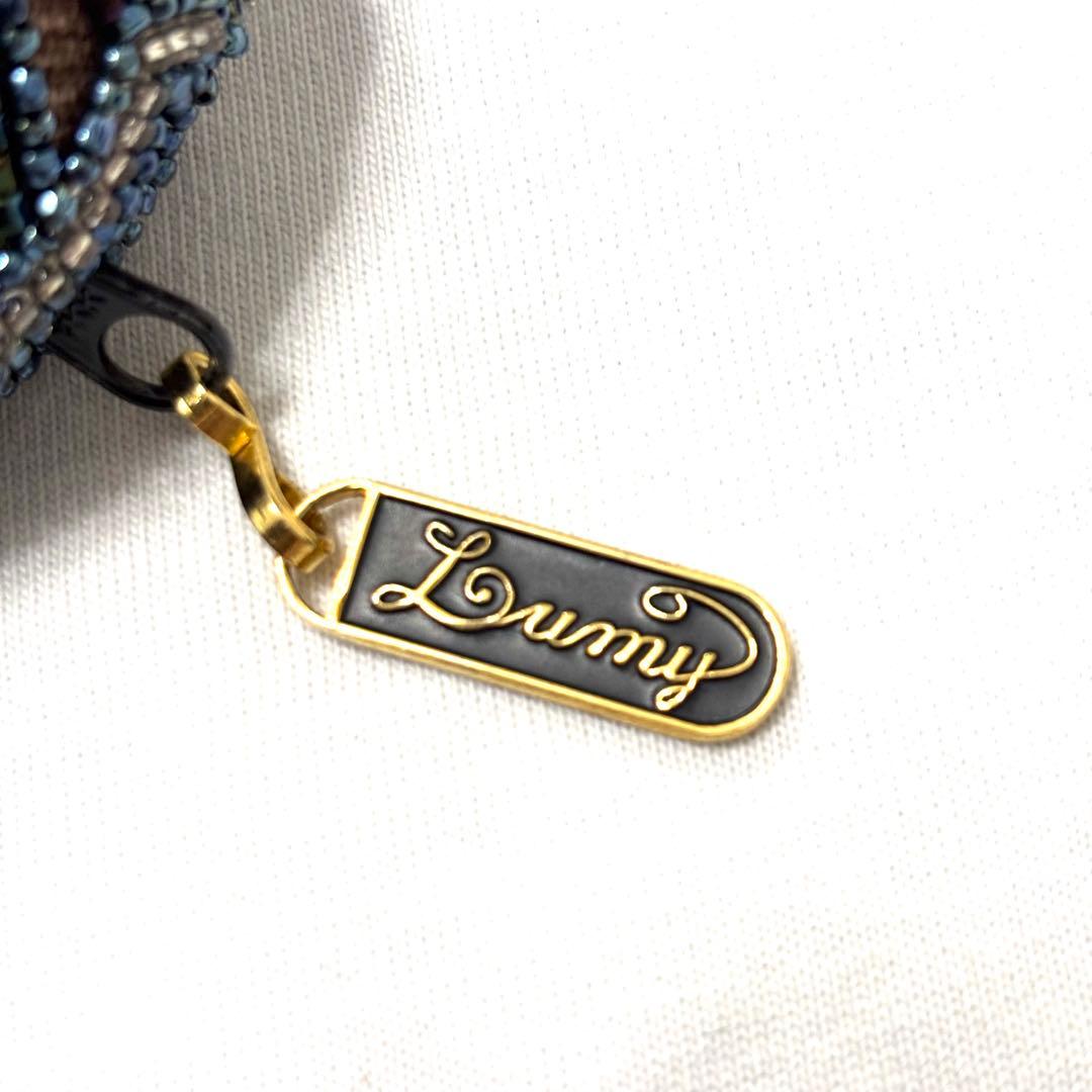 未使用級 LUMY ルミー はしもと ビーズ 総ビーズ パーティバッグ 皇室