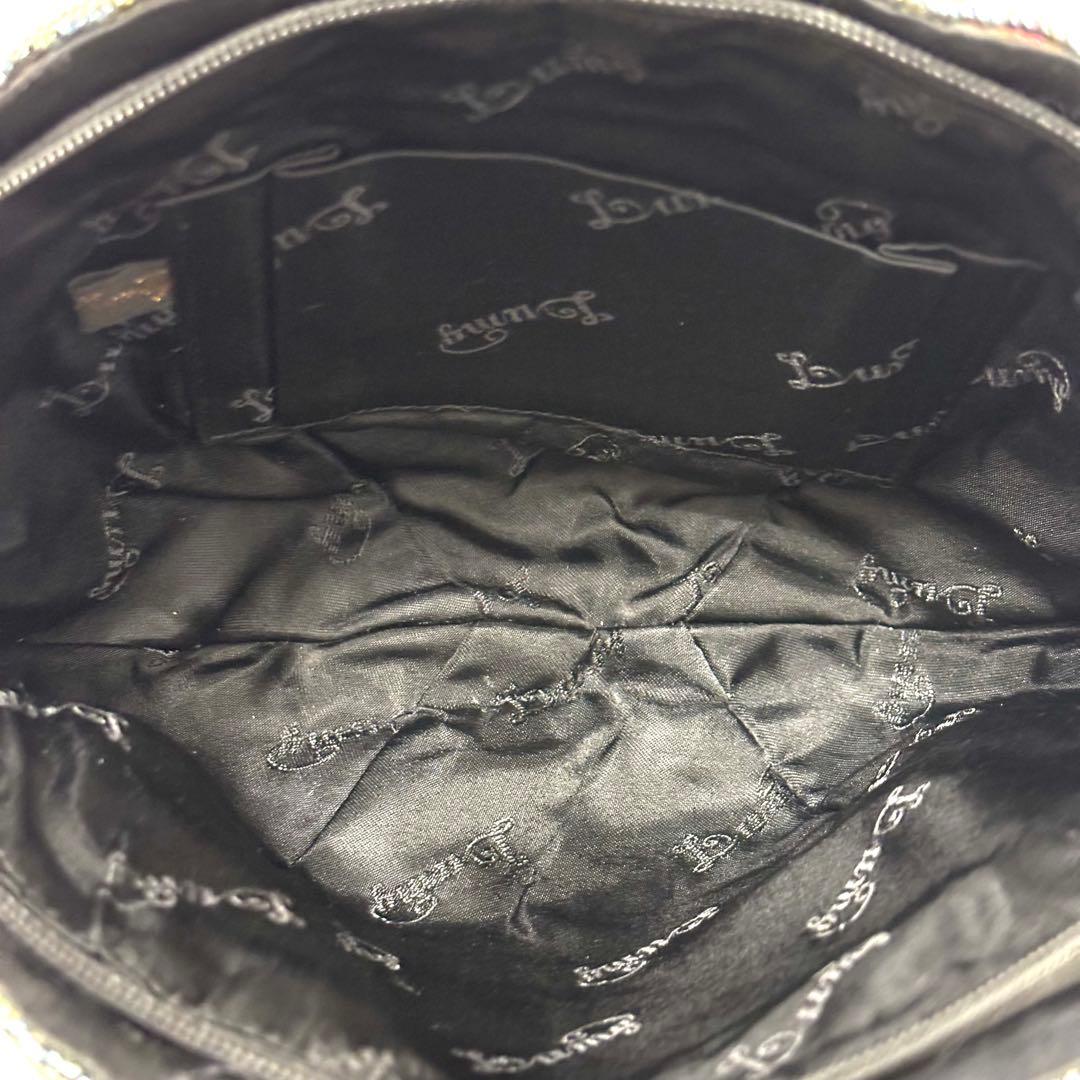 未使用級 LUMY ルミー はしもと ビーズ 総ビーズ パーティバッグ 皇室