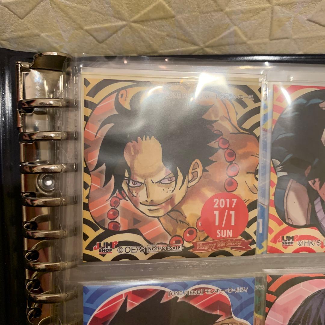ジャンプショップ　限定　366日　ステッカー　2017年1月1日　エース　ルフィ