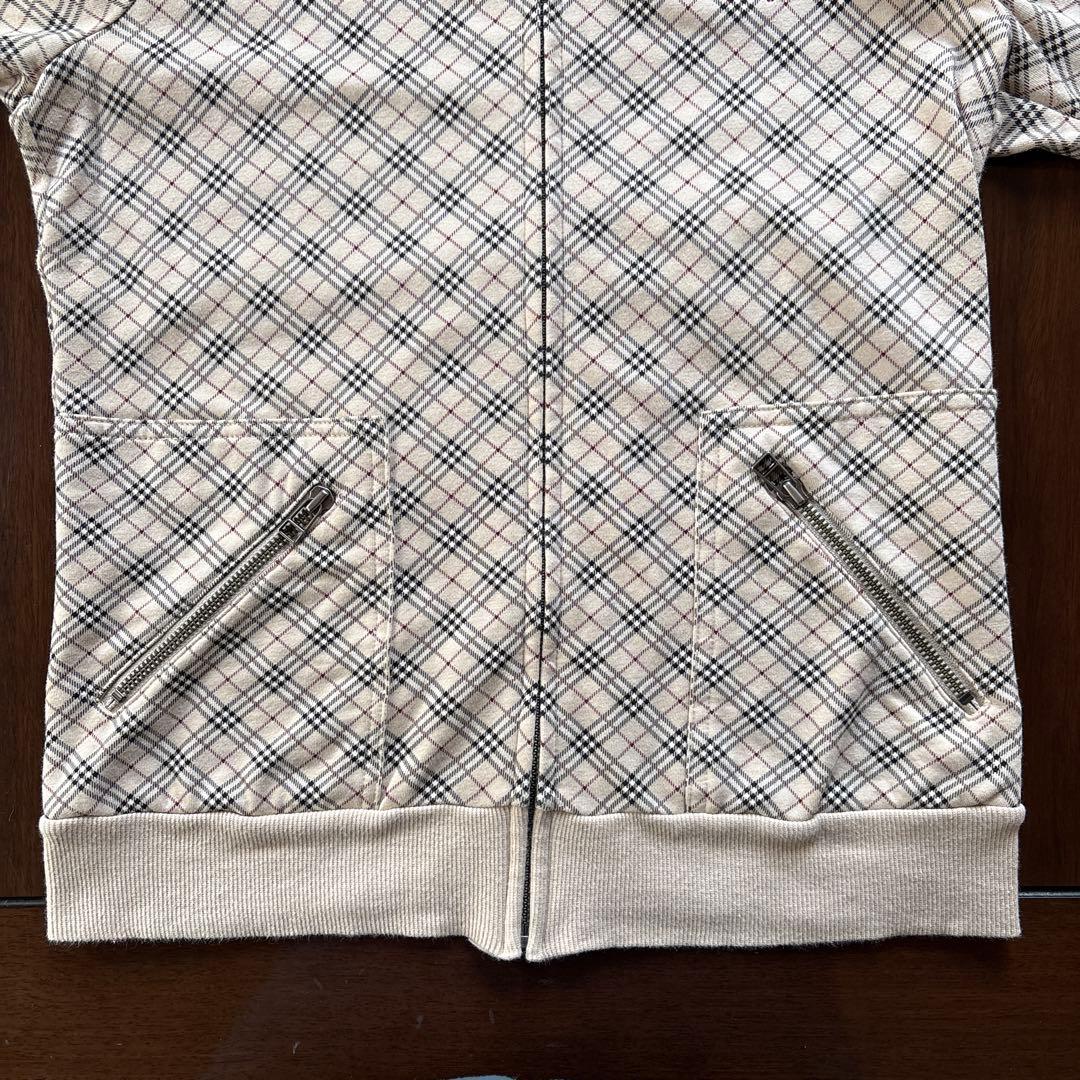 希少 バーバリーブルーレーベル　ノバチェック　ジップアップ　パーカー