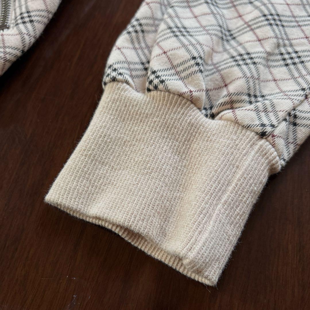 希少 バーバリーブルーレーベル　ノバチェック　ジップアップ　パーカー