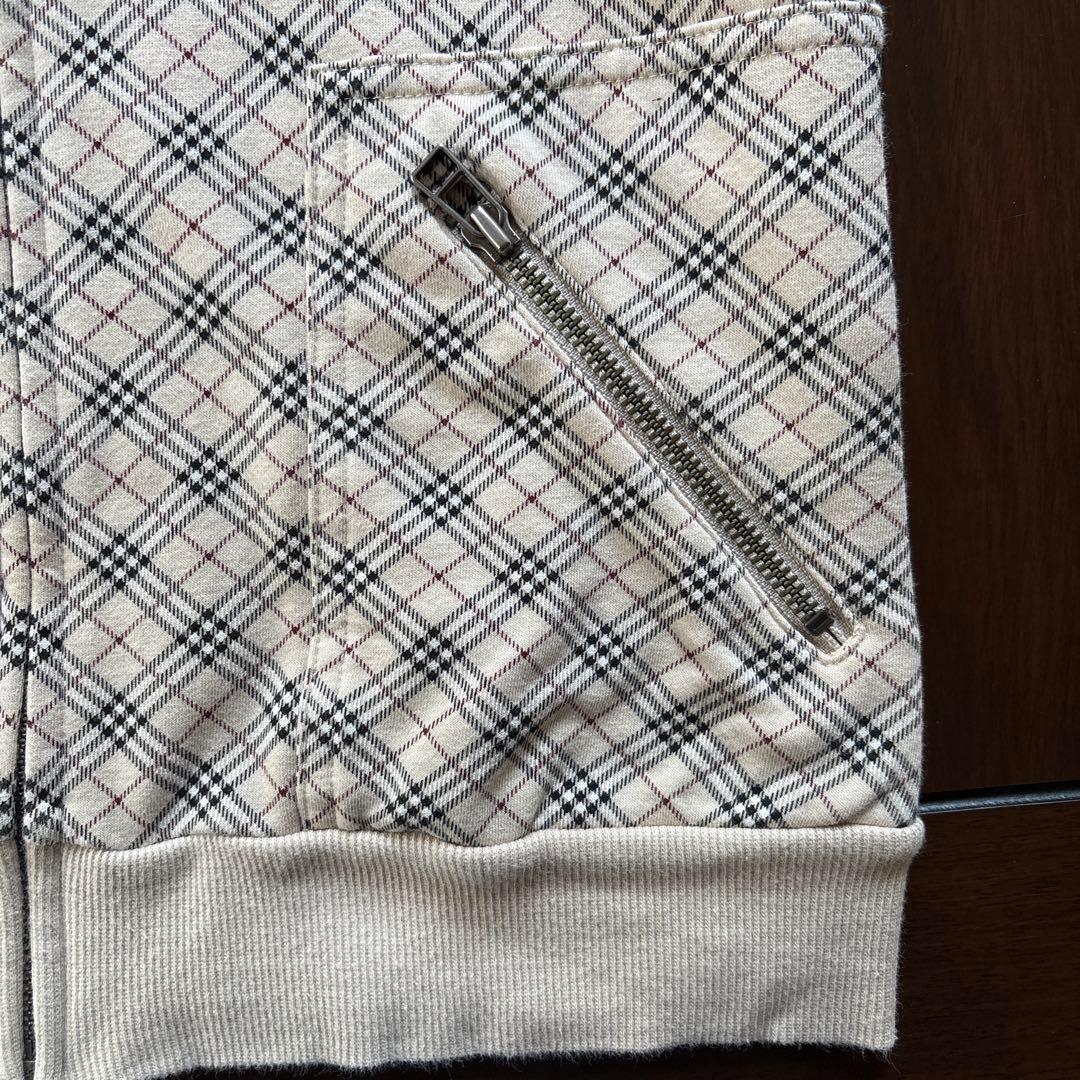 希少 バーバリーブルーレーベル　ノバチェック　ジップアップ　パーカー