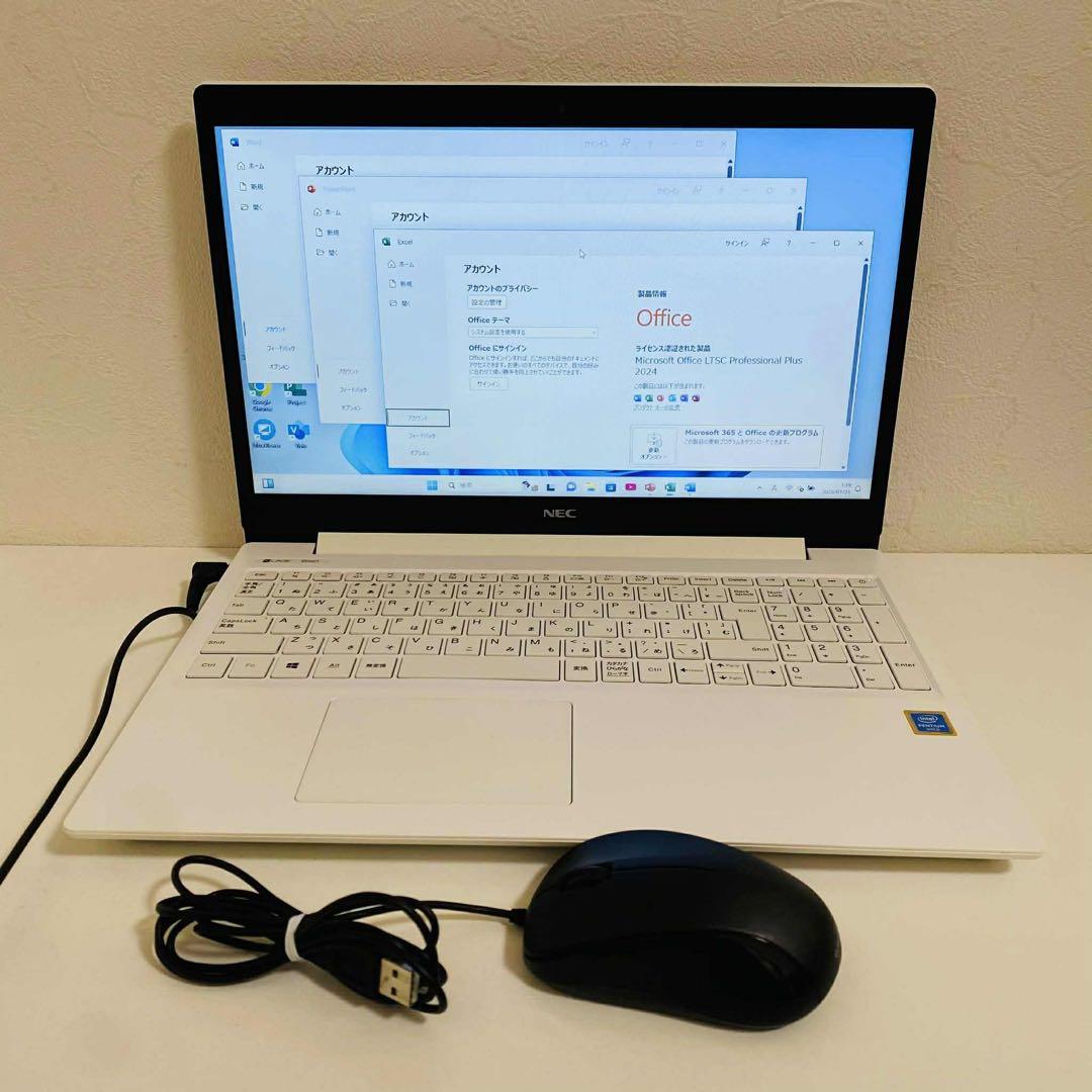 Y56 NECノートパソコンWEBカメラSSD高速Windows11オフィス付き