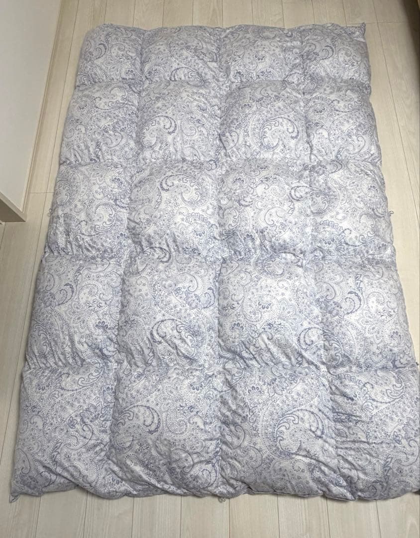 【美品】 ふとんタナカ 羽毛布団 シングル ダウン 90% カバー付き