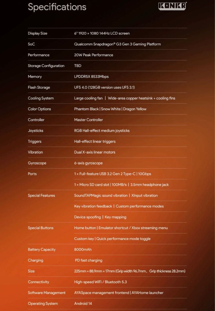 【ほぼ新品】Konkr Pocket Fit 12GB/256GB G3Gen3