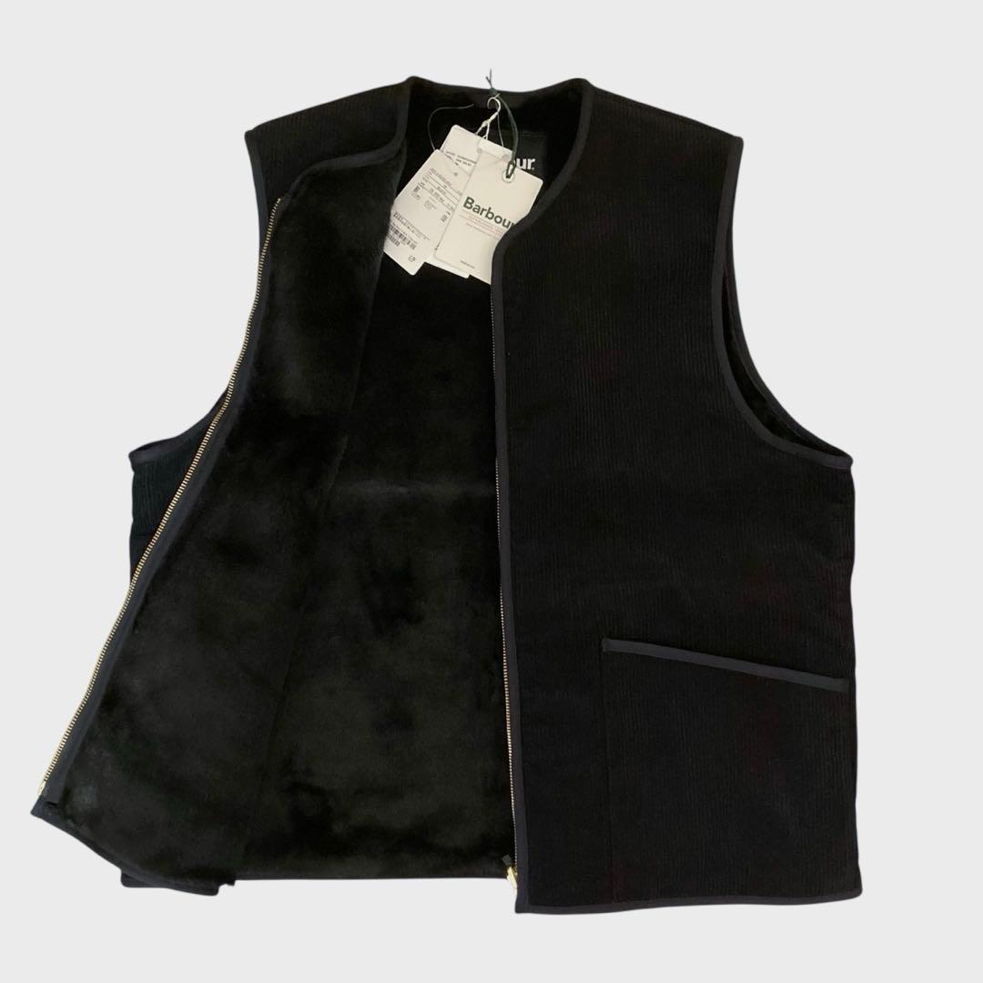 試着のみ Barbour コーデュロイ フェイクファー リバーシブル ベスト