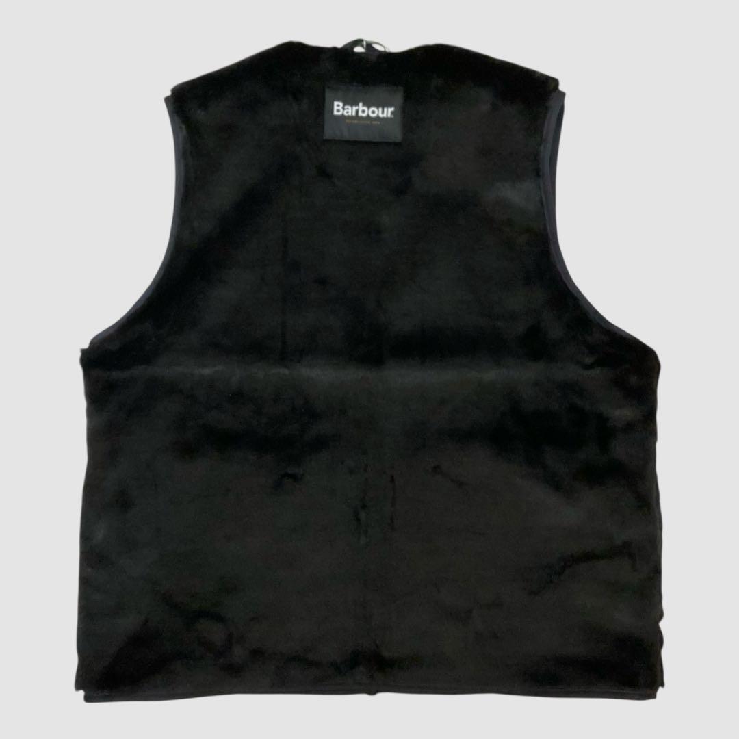 試着のみ Barbour コーデュロイ フェイクファー リバーシブル ベスト