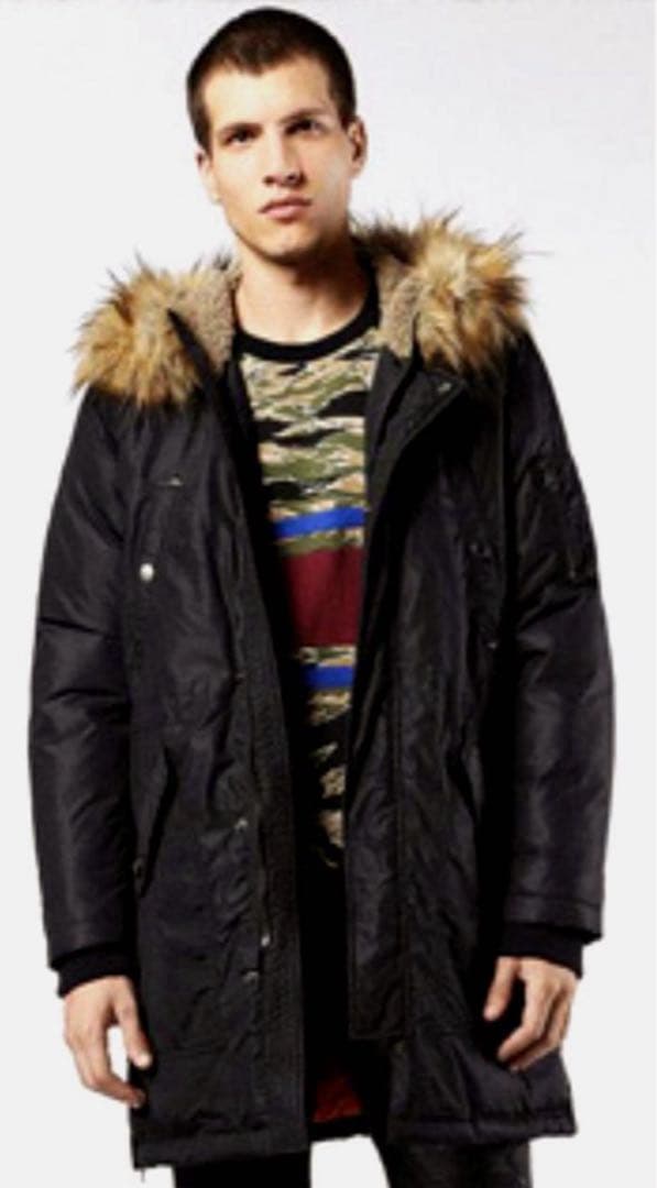 DIESEL｜\"N-2B\"ミリタリーフライトジャケットMモッズコートN-3B