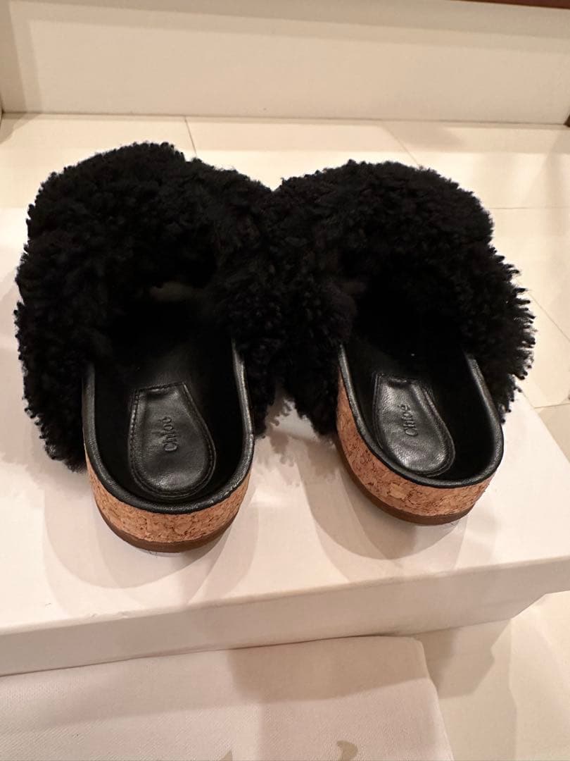 Chloe ファーサンダル　37