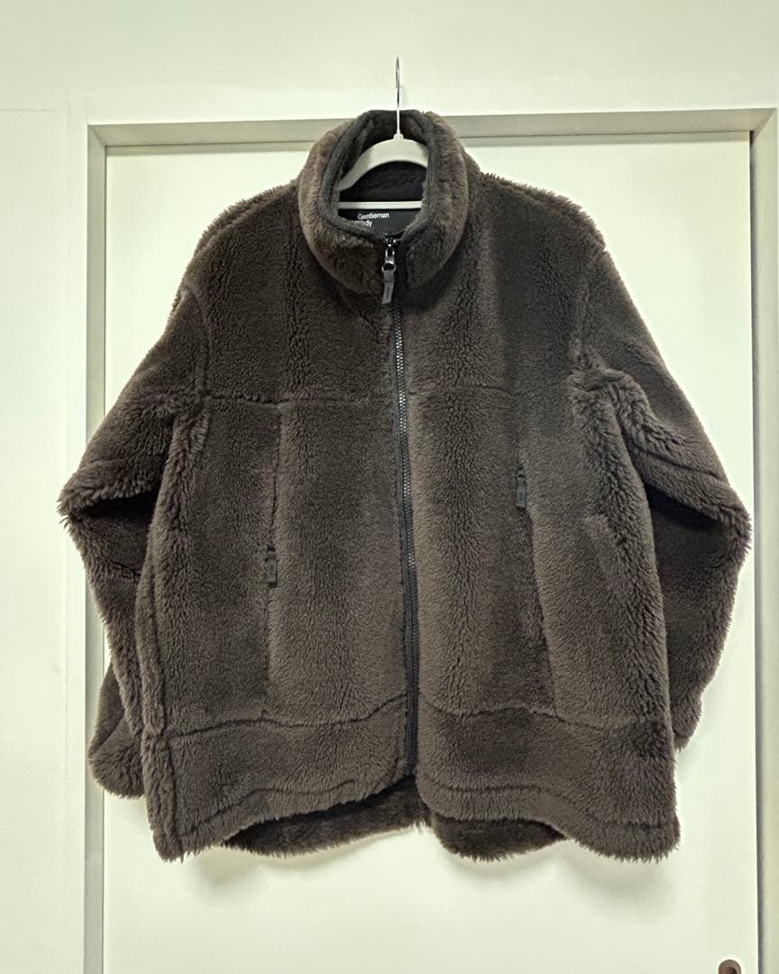 Chaosカオス ウール ボアブルゾン　ブラウン23aw