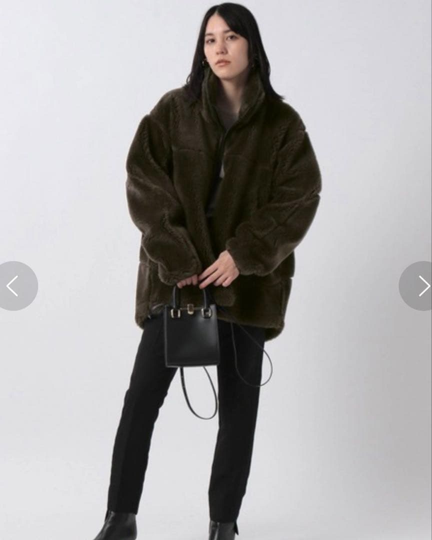 Chaosカオス ウール ボアブルゾン　ブラウン23aw