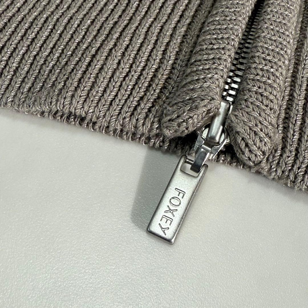 美品　FOXEY HoodieFan シルク混　ダブルジップ　パーカー