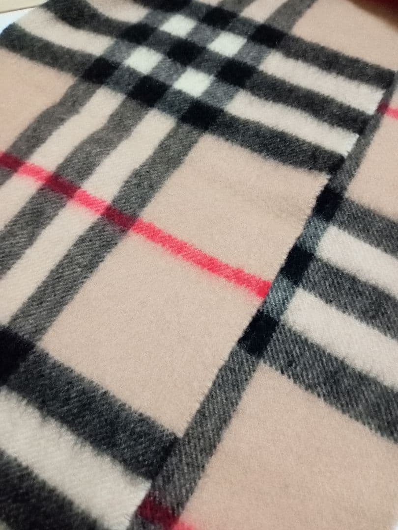 【BURBERRY】バーバリー チェック カシミア100%マフラー