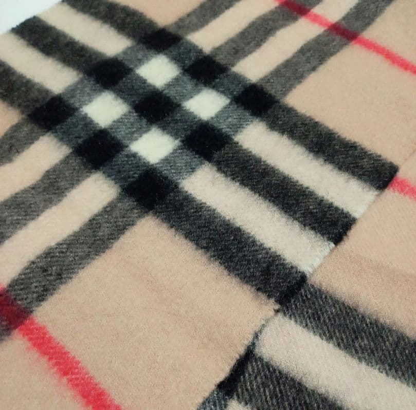 【BURBERRY】バーバリー チェック カシミア100%マフラー