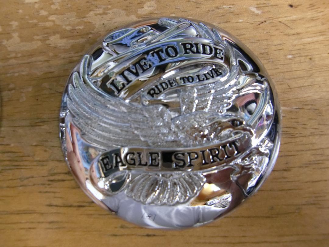 DS390126 ガスキャップメダリオン2個セット　クロームイーグル