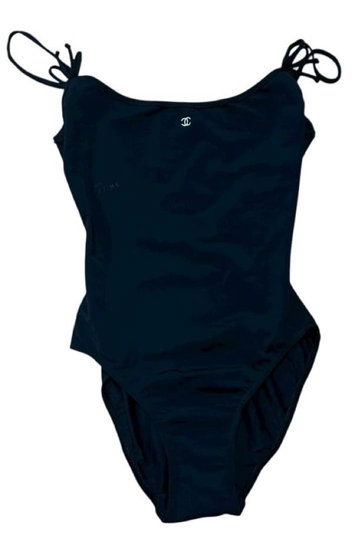CHANEL VINTAGE フロント ココマーク 水着 ブラック 紐 新品