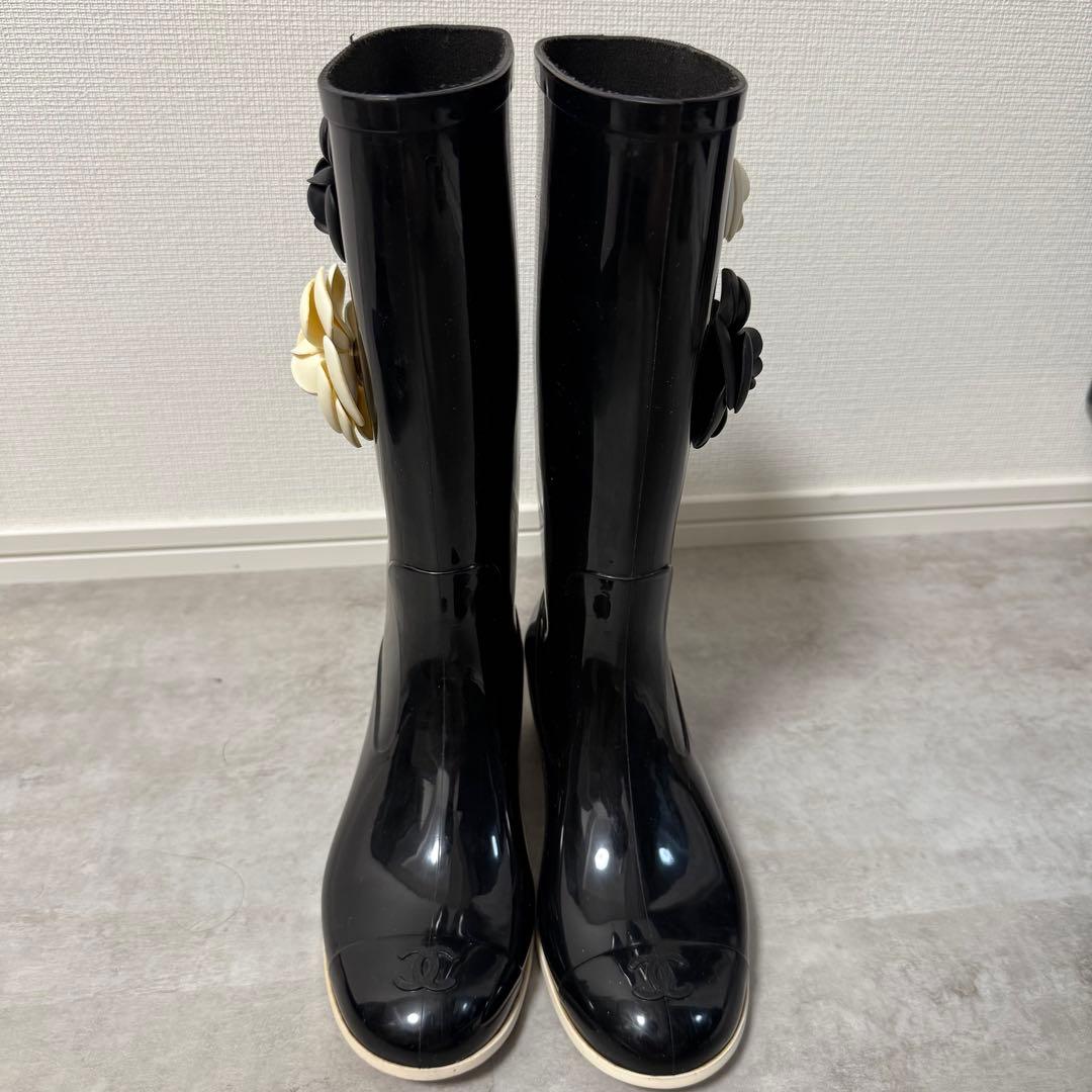 【お値下げ可能‼️値下げ可能❗️】CHANELレインブーツ　カメリア　ココマーク