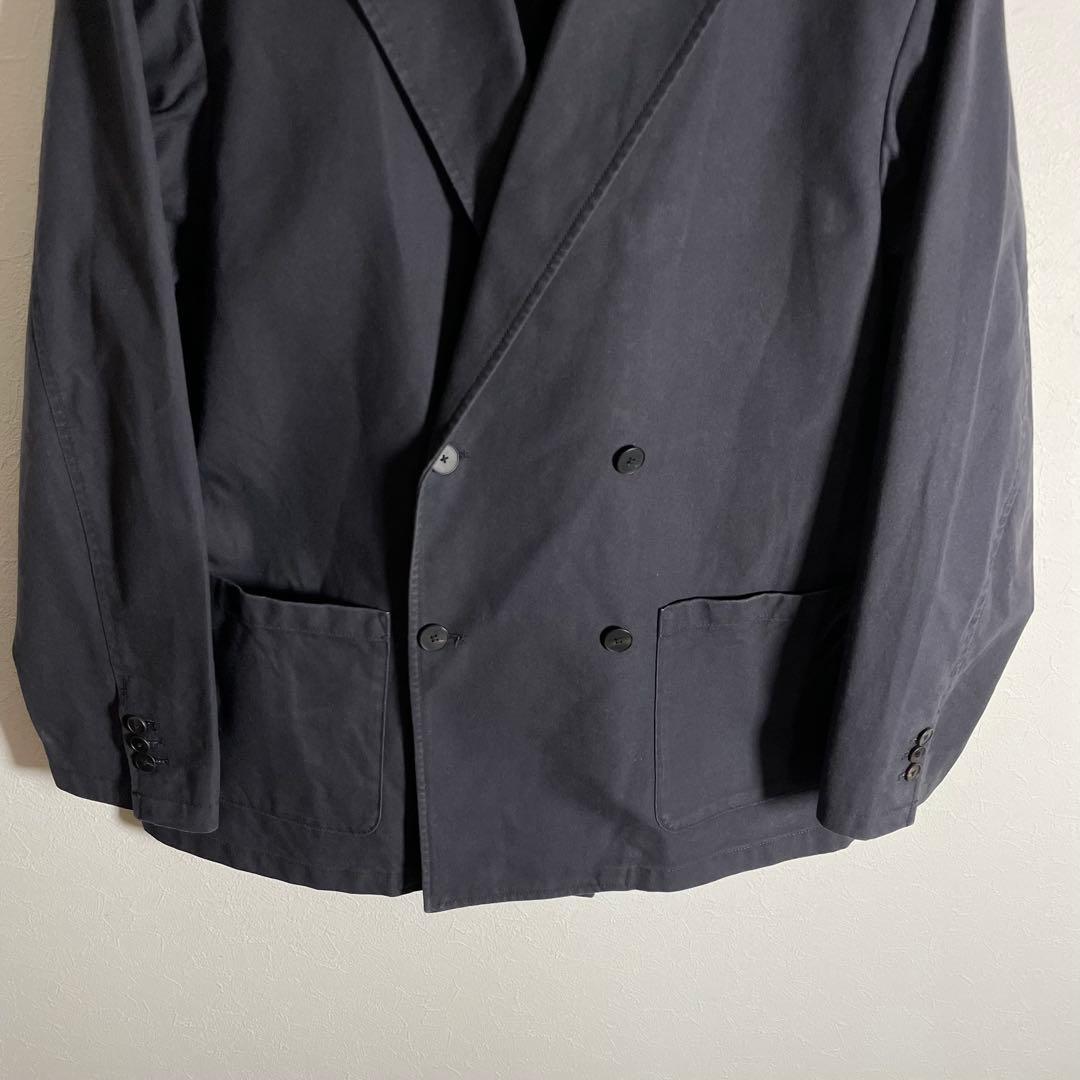 スティーブンアラン ダック4BダブルブレステッドジャケットナローM 濃紺