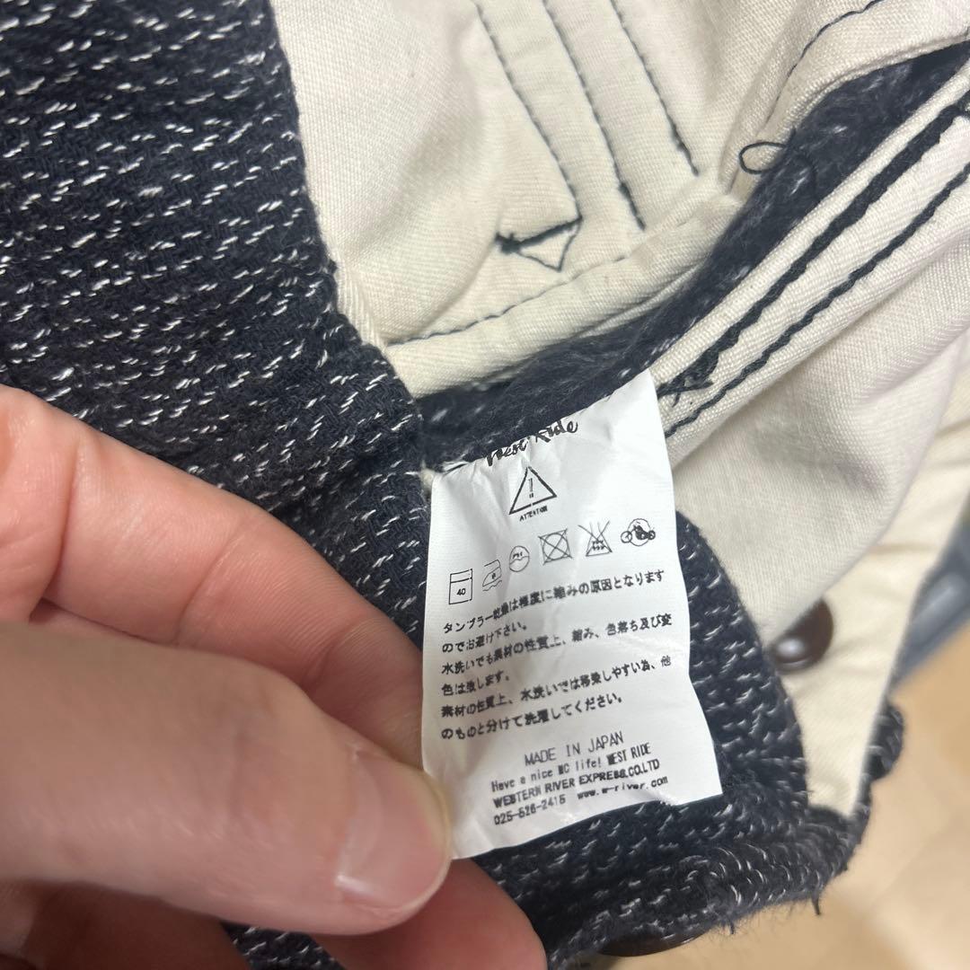 WESTRIDE ウエストライド ワークトラウザー ごま塩　ビーチクロス