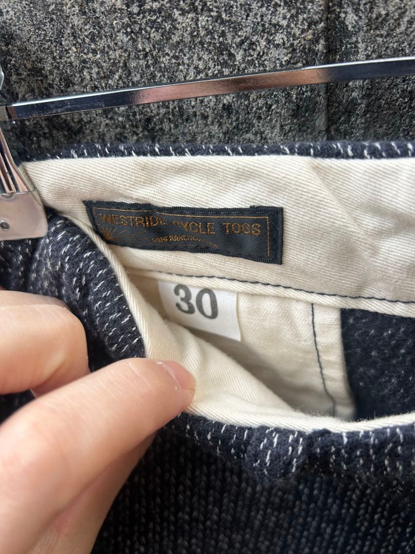 WESTRIDE ウエストライド ワークトラウザー ごま塩　ビーチクロス