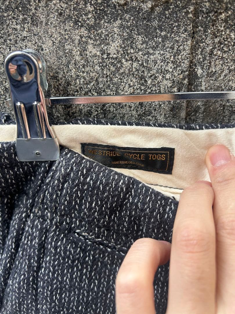 WESTRIDE ウエストライド ワークトラウザー ごま塩　ビーチクロス