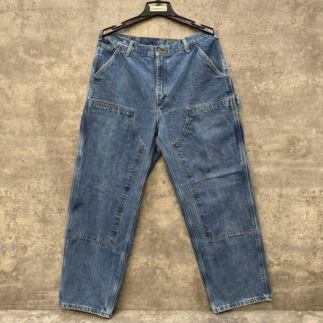 USA製　カーハートデニムダブルニーパンツ　B73 DST w36x30