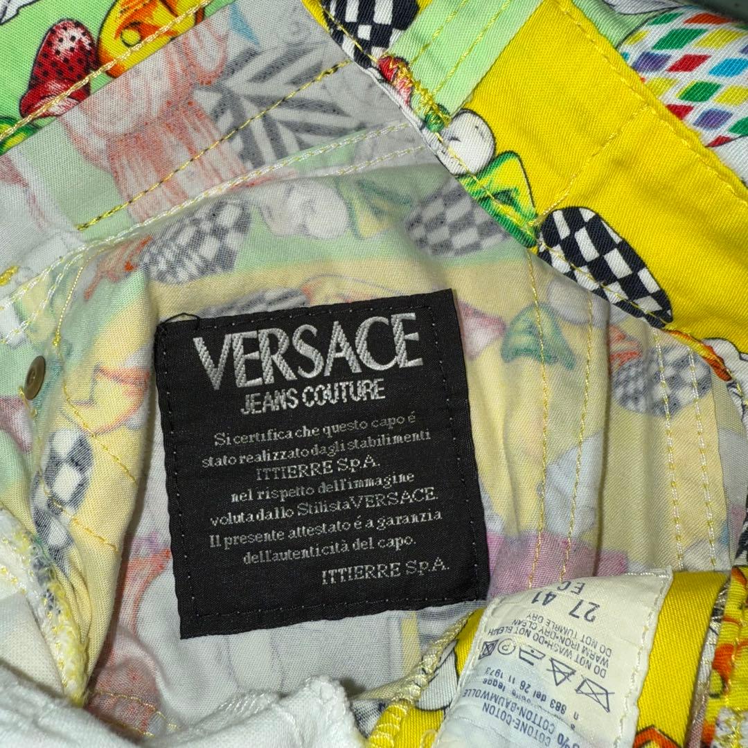 【美品】 VERSACE ヴェルサーチ　柄パンツ　ゴールド　総柄　派手