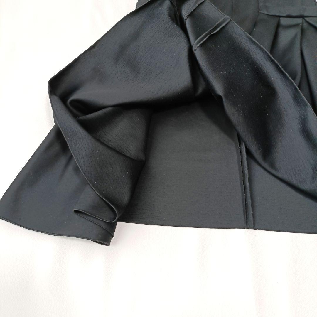 【アルマーニ コレツィオーニ】ロングワンピース　ノースリーブ　フレア　ブラック