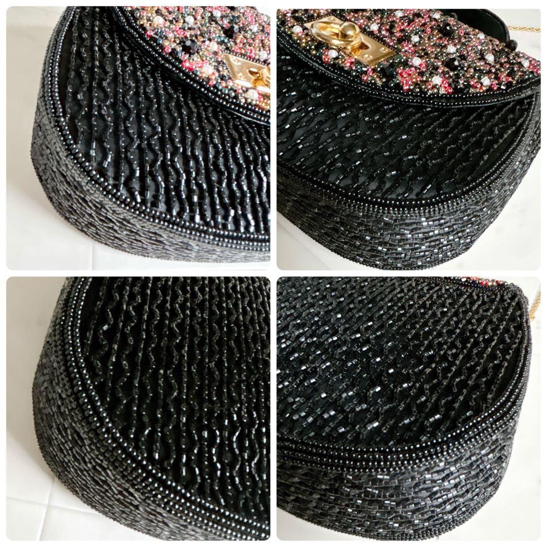 【美品】LUMY はしもと 皇室御用達 ビーズバッグ パーティーバッグ 2way