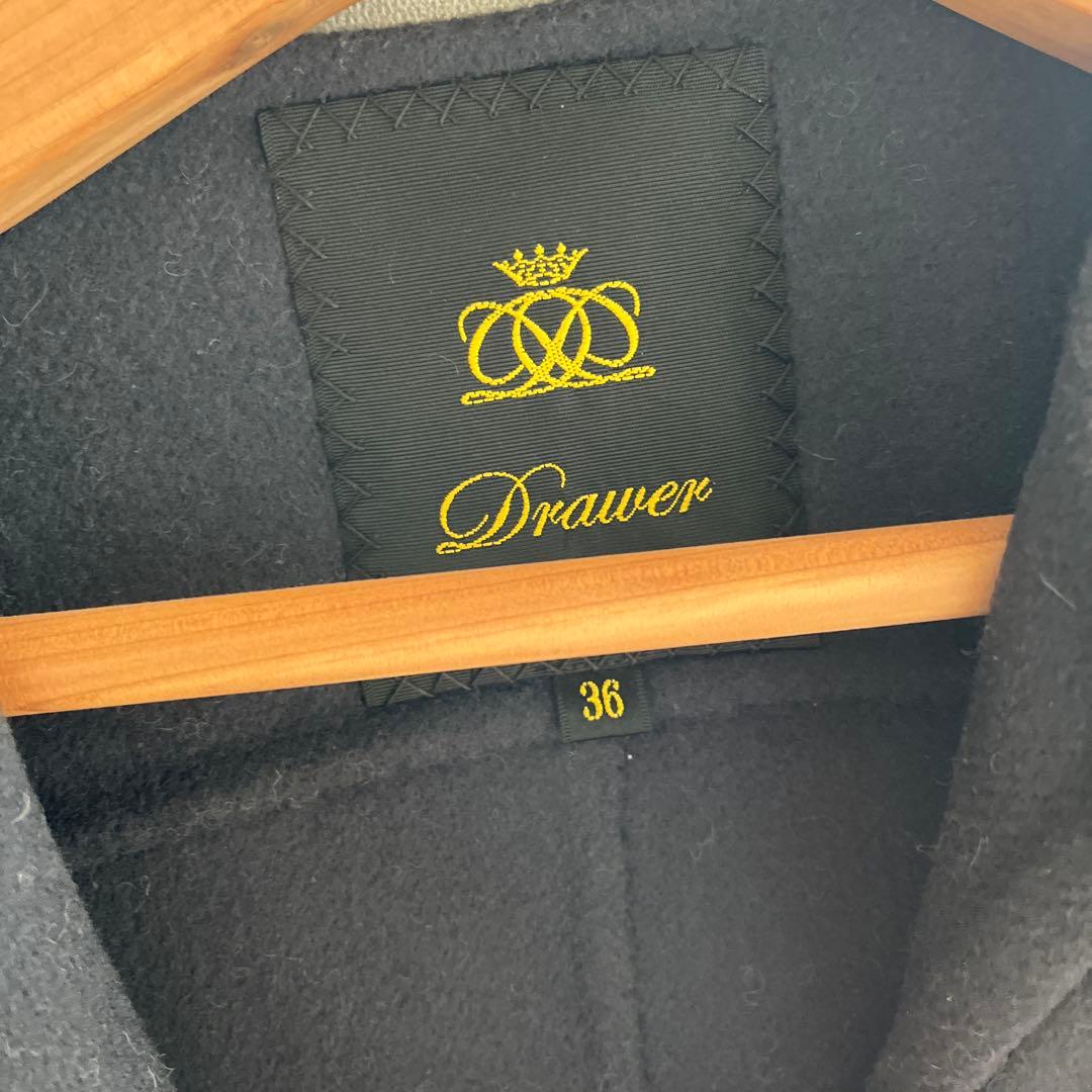 最終値下げ　Drawer ケヌキ　ノーカラー　ロングジレ　コート