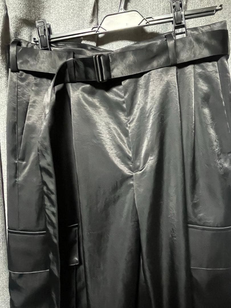 パンツ 24AW 08sircus Satin belted cargo pants