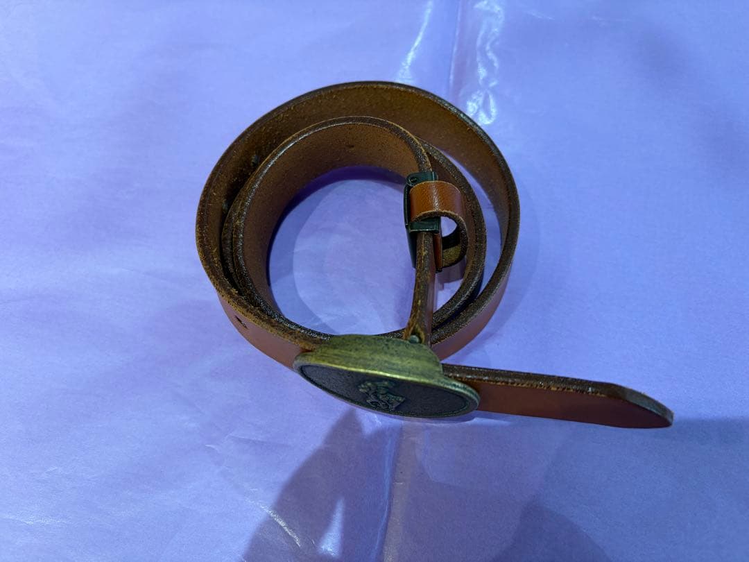 ❤️ラルフローレン❤️ポニーロゴ バックル レザーベルト❤️ゴールド金具❤️