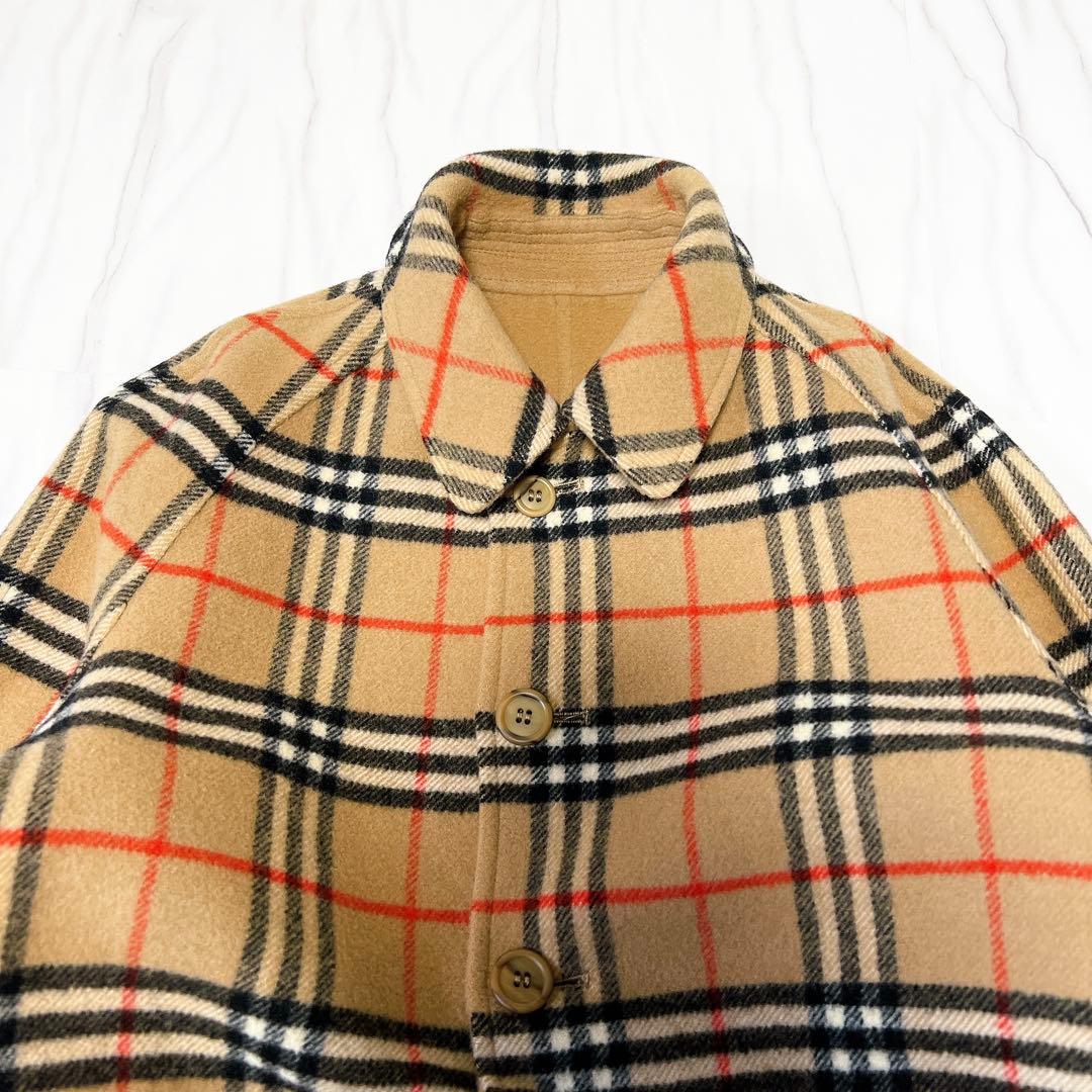 バーバリー リバーシブルコート ダブルフェイス ウール ノバチェック ベージュ