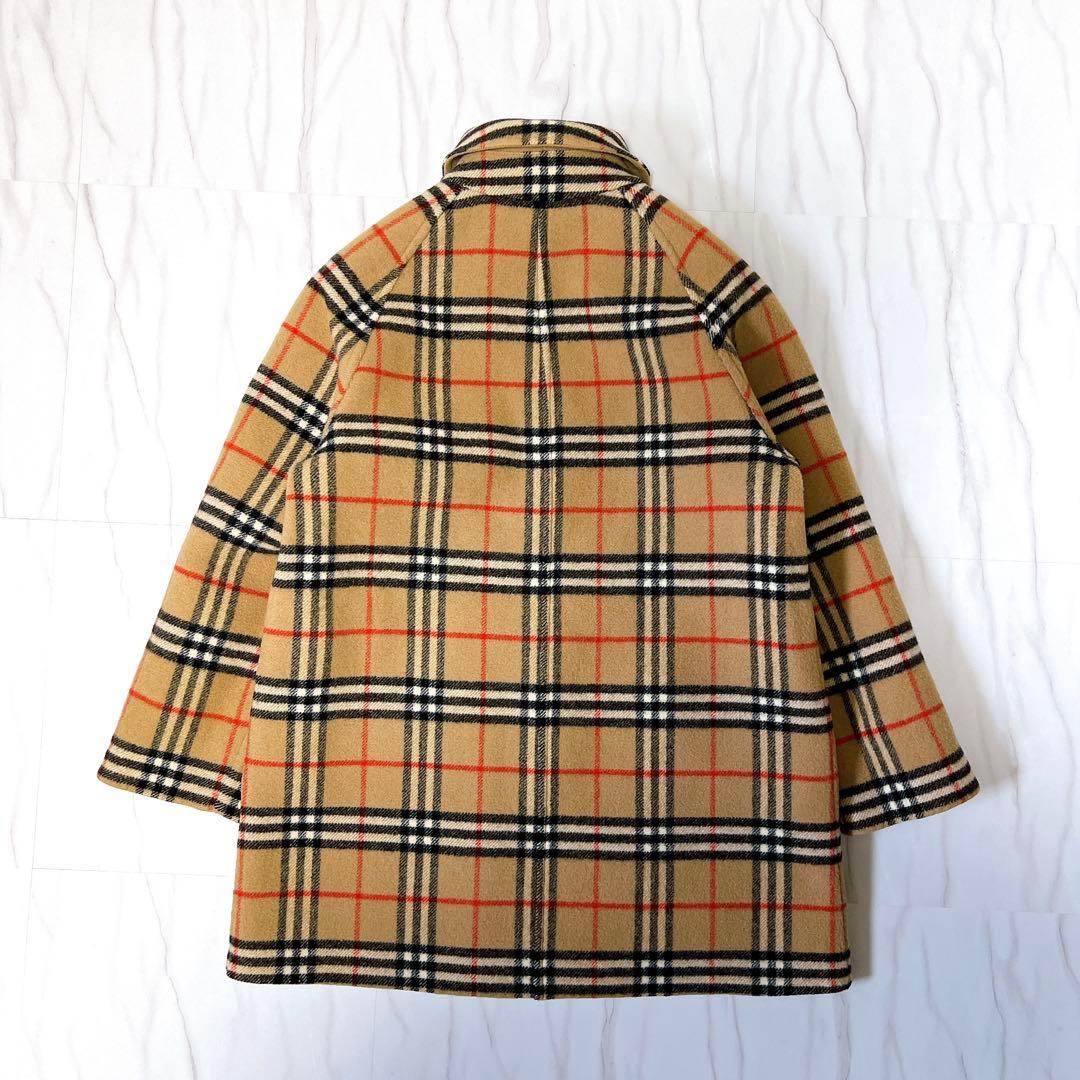 バーバリー リバーシブルコート ダブルフェイス ウール ノバチェック ベージュ