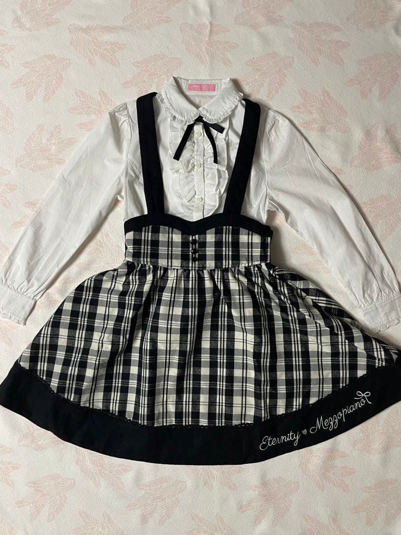 メゾピアノ　ジャンバースカート　シャツ　150cm