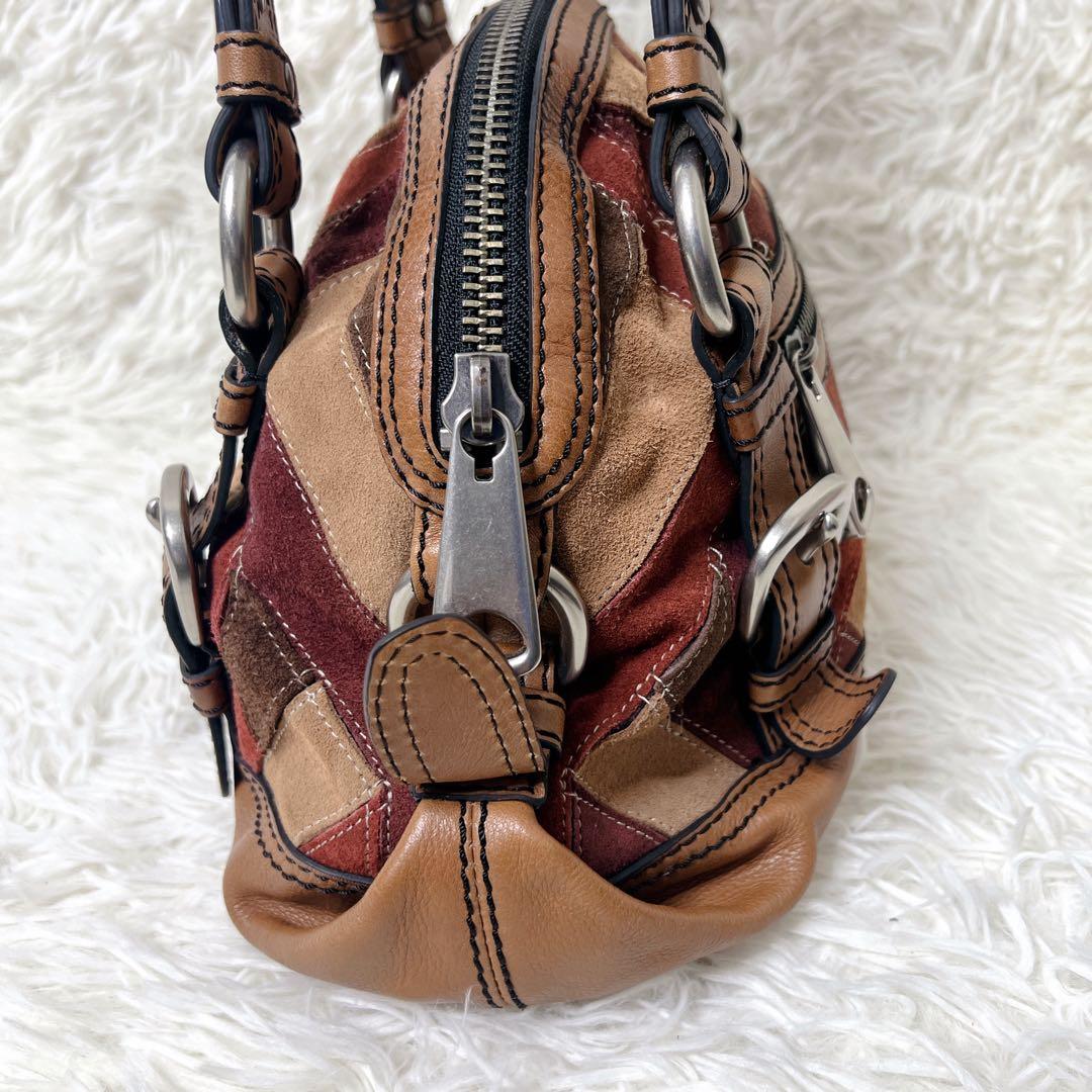 バッグ FOSSIL Y2K Patchwork Suede Leather Bag