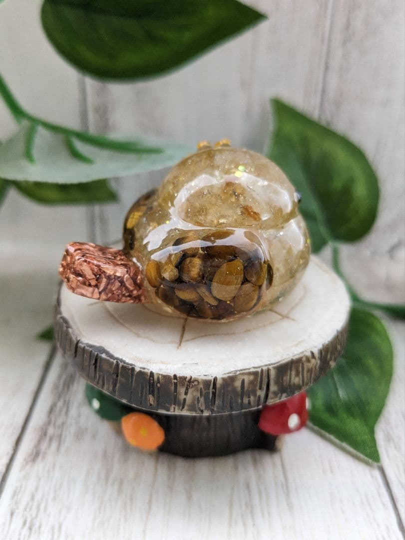 【琥珀】ラピスラズリのかめちゃん形オルゴナイト☆他４点