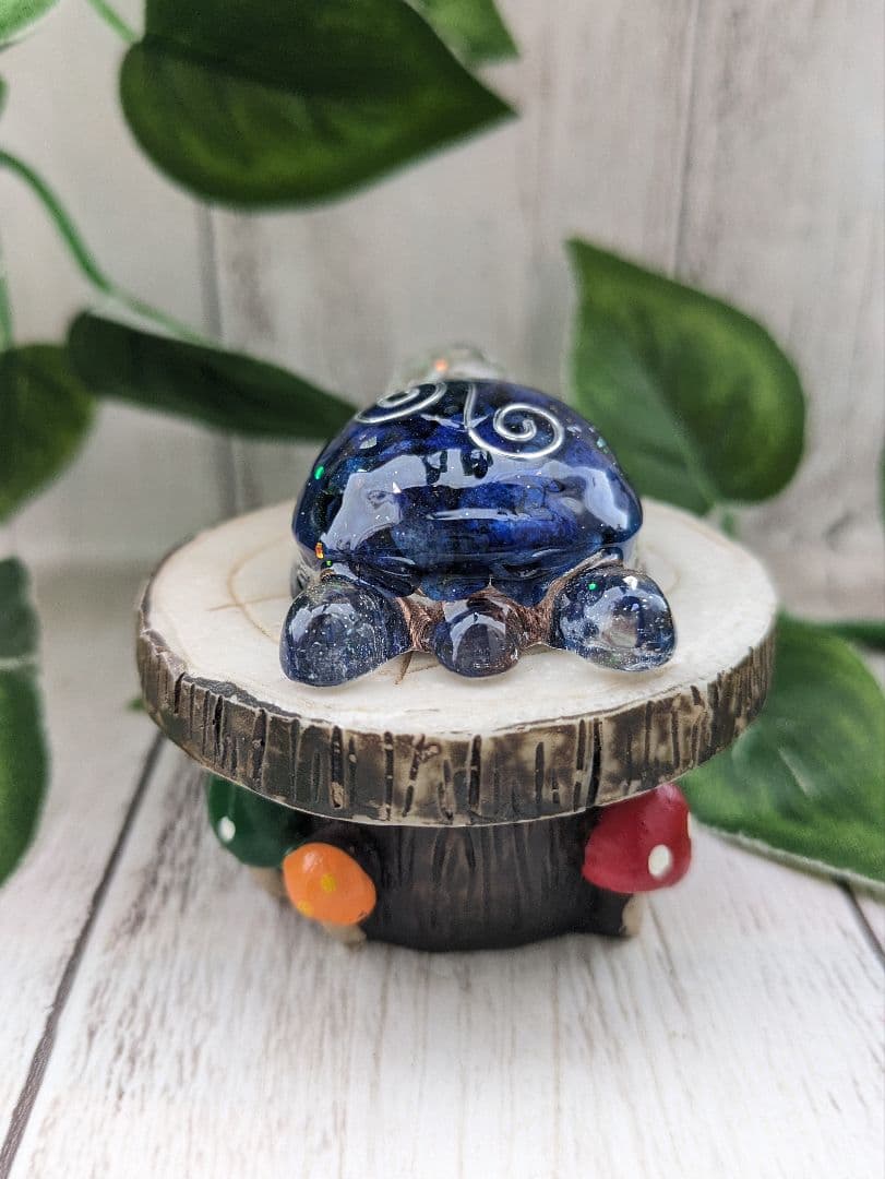 【琥珀】ラピスラズリのかめちゃん形オルゴナイト☆他４点