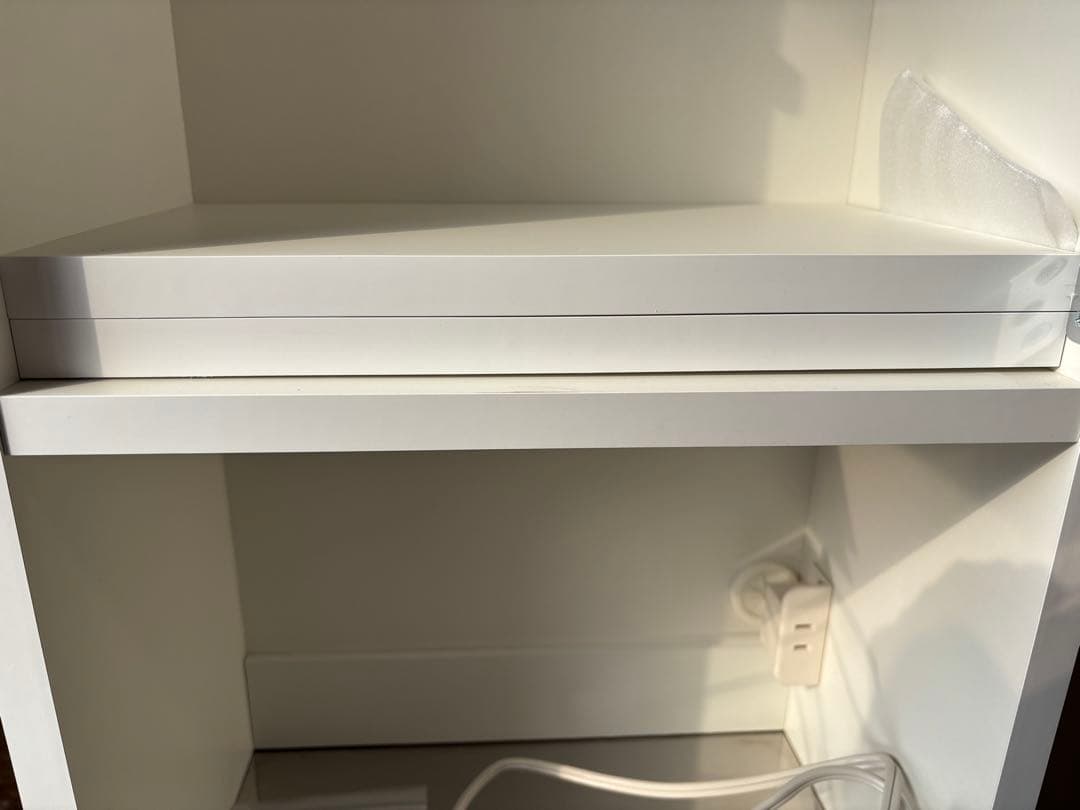 ホワイト収納キャビネット 5引き出し コンセント付き上台強化ガラス国印ああり