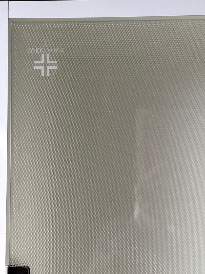 ホワイト収納キャビネット 5引き出し コンセント付き上台強化ガラス国印ああり