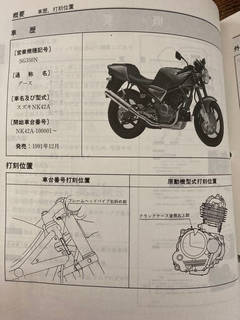 スズキ  350 サービスマニュアル 1991年