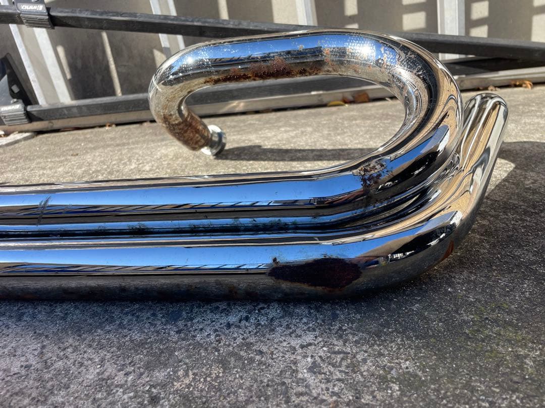 ケンテック　シャドウ400クラシック ローライダー2in1マフラー90φ