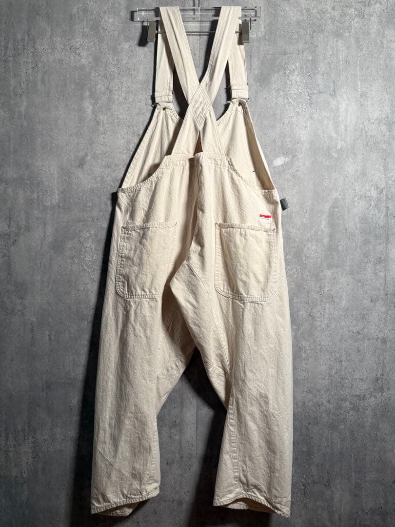 ⭐️希少⭐️キャルオーライン オーバーオール 立体裁断 生成り XL相当 クリーム