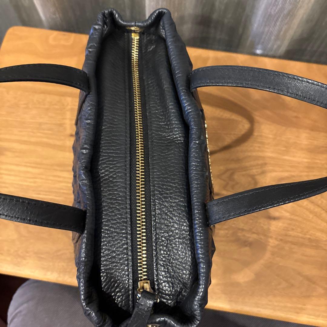 JIMMY CHOO ミニサラ　ブラックレザーハンドバッグ