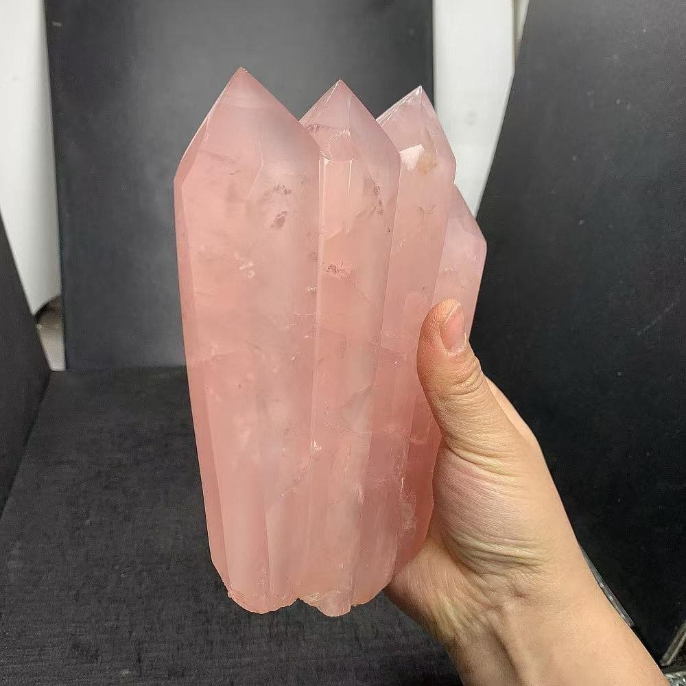 家庭円満天然ローズクォーツ六角柱B0105/YS/1030145/799D