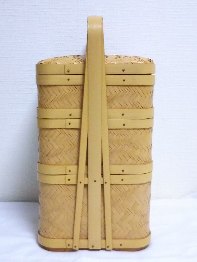 【鹿児島県】おかべかご 三段 竹かご