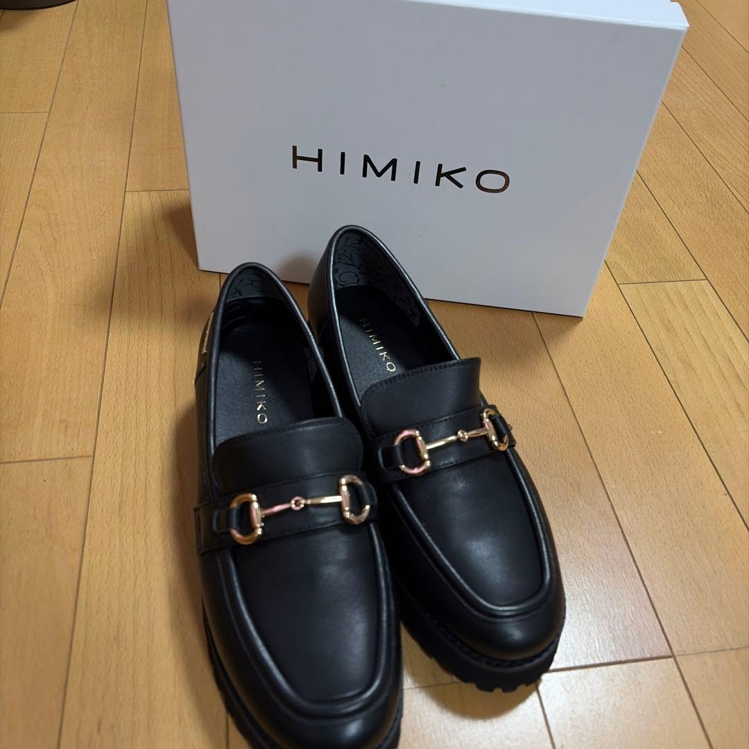 HIMIKO 卑弥呼ブラック厚底ローファー24.５センチ