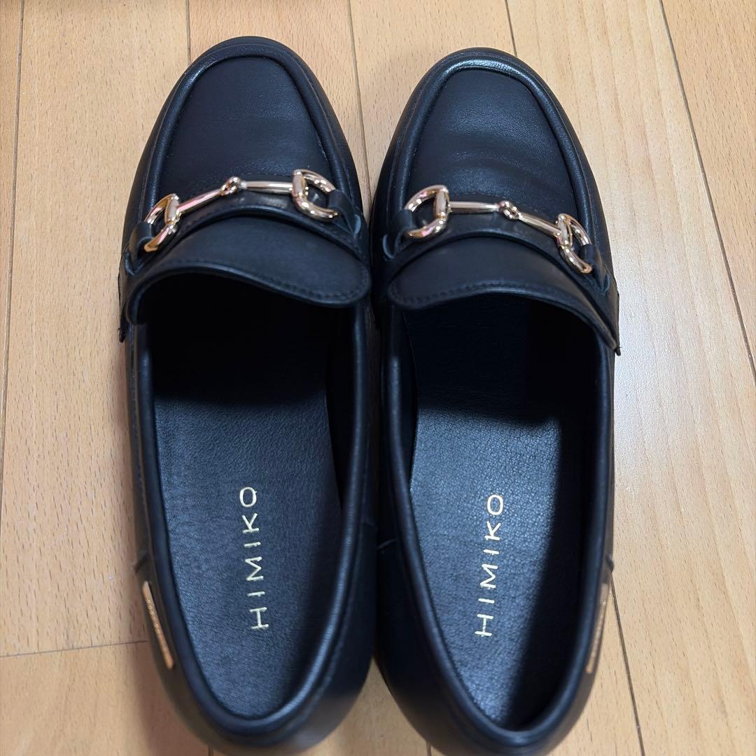 HIMIKO 卑弥呼ブラック厚底ローファー24.５センチ