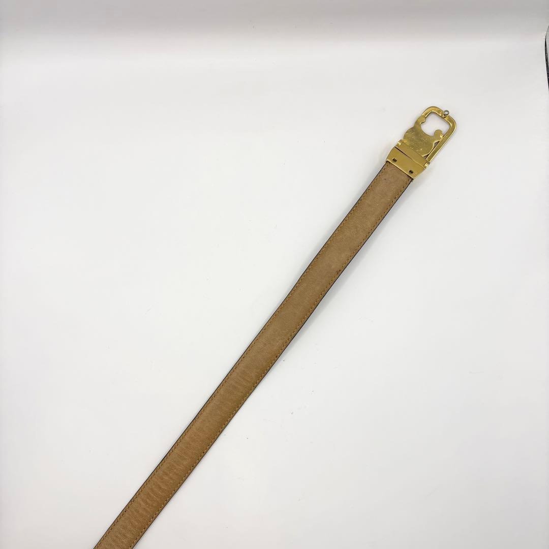 ★まゆこ★ CELINE トリオンフ ベルト リバーシブル 黒×ブラウン